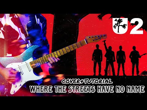 U2 - Where The Streets Have No Name (Guitar Cover + Tutorial) Free Backing Track Line 6 Helix Edge