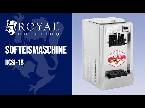 Video - Softeismaschine - 23 l/h - 1640 W - LED - 3 Sorten - Royal Catering