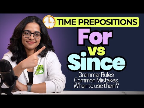 Zeitpräpositionen – Seit vs. Für | Den Unterschied verstehen | Englisch-Grammatikstunde | Ananya