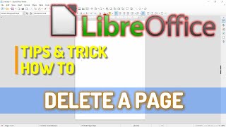 LibreOffice How To Delete A Page
