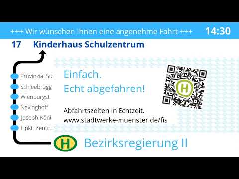 Stadtwerke Münster - Ansagen der Linie 17 / Nordast
