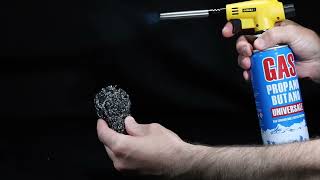 Metal Sponge Burning