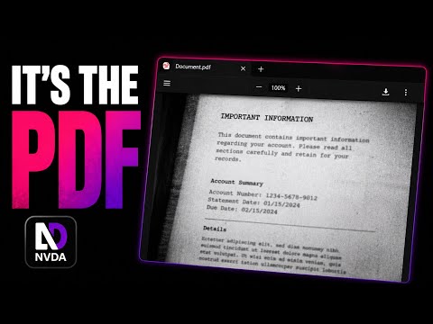Video thumbnail for How to Read PDF with NVDA: Four Free Fixes