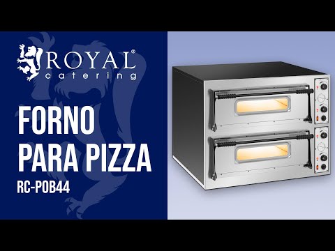 vídeo - Forno para pizza - duas câmaras - 8 pizzas 32 cm