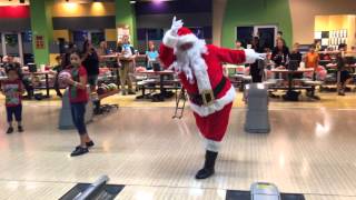 Bowling with Santa and He Bowls a Strike!