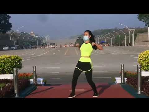 2021-02-01 - Myanmar Fitness trainer caught the military coup on video