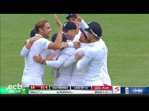 Stuart Broad takes 5-1 - England v South Africa cricket