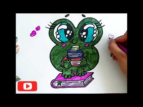 🎨 How to Draw a cute frog | Easy Drawing animal