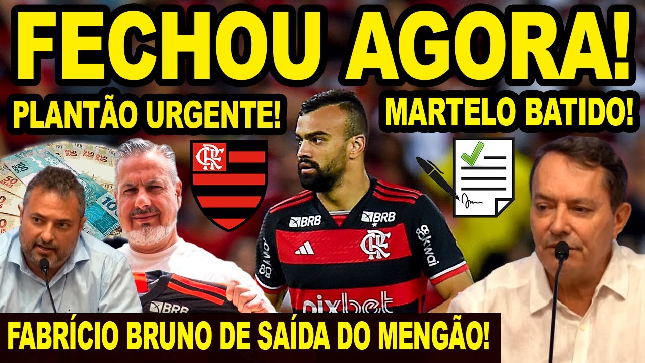 ACABOU DE FECHAR! FLAMENGO ACERTA VENDA DE FABRÍCIO BRUNO PARA O CRUZEIRO! PLANTÃO URGENTE DO MENGÃO