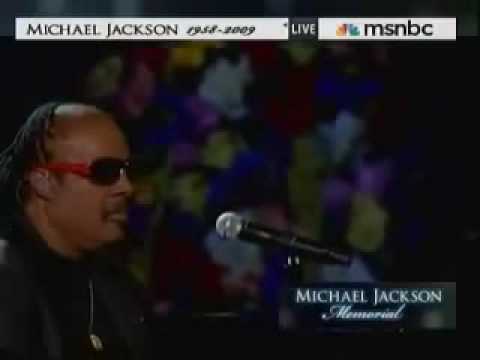 Stevie Wonder singing at "Michael Jackson memorial" (STAPLES CENTER)