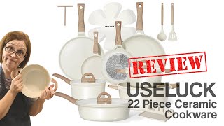 UseLuck 22 Piece Non Toxic Cookware Set Review | Honest Ceramic Cookware Test
