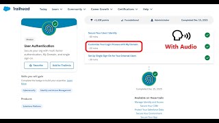 Customize Your Login Process with My Domain | User Authentication | Trailhead | Salesforce | Intern