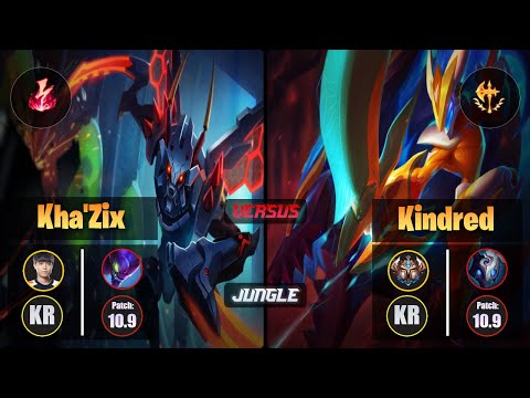 Cuzz KHA'ZIX (Jungle) [Electrocute] VS KINDRED - Challenger KR Patch 10.9