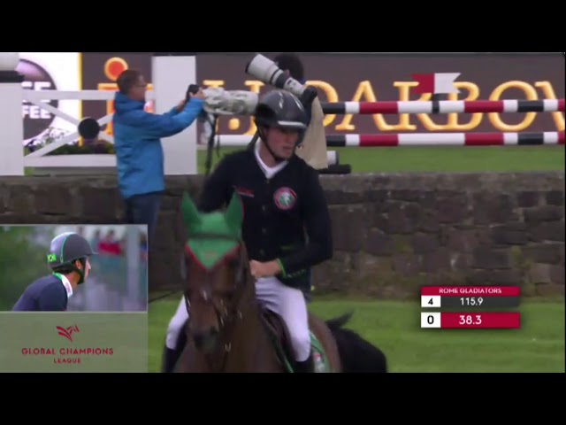 Full-brother of the mother of Porsche RV is the CSI 1.60m jumping stallion Jilbert van't Ruytershof with rider Constant van Paesschen.