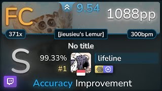 🔴 9.5⭐ lifeline | Reol - No title [jieusieu's Lemur] +HDDT 99.33% (#1 1088pp FC) - osu!