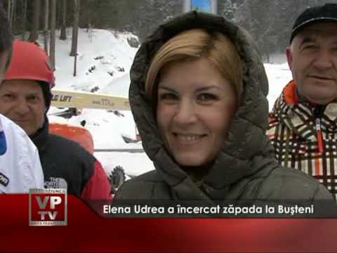 Elena Udrea a încercat zăpada la Buşteni
