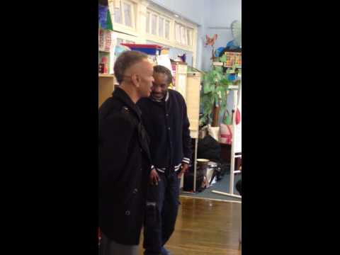 Flinty badman and Co-Gee spittin lyrics at a Tottenham primary school