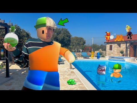 ANTO SI È TRASFORMATO IN UNA SKIN DI STUMBLE GUYS NELLA VITA REALE!!! 😱 *scappiamo*