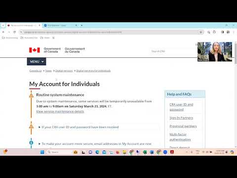 Register to CRA my Individual Accoubt