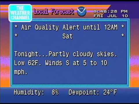 WeatherStar 4000 (Real, Severe Degradation) - Aurora, CO - 7/10/2020 6:48PM MT