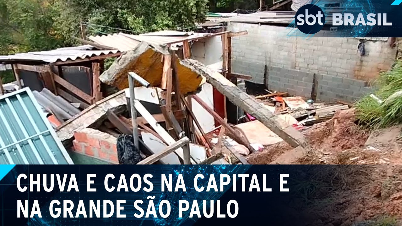 Chuva persistente causa alagamentos e transbordo de córregos em São Paulo | SBT Brasil (01/02/25)
