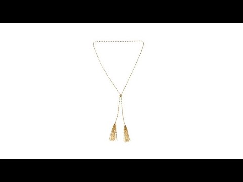 Technibond Adjustable Sparkle Chain Tassel Necklace