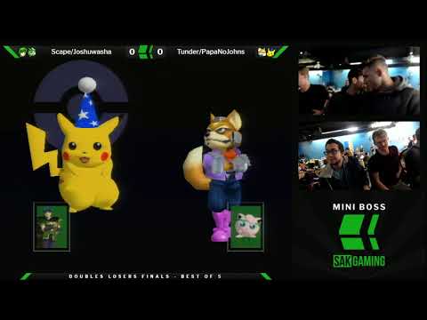 Mini Boss 4 Doubles Losers Finals - Scape/Joshuwasha (Green) vs Tunder/PapaNoJohns (Blue)