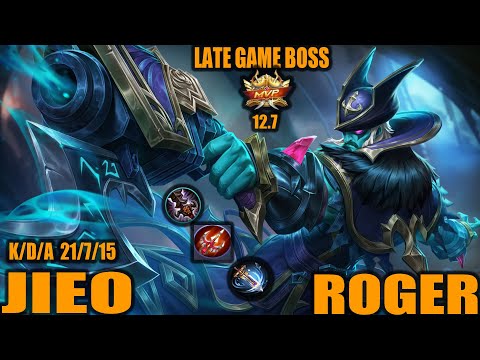 Kidding Me?  Late Game?  Totally Insane Roger by Jieo Top Global Roger ~ Mobile Legends