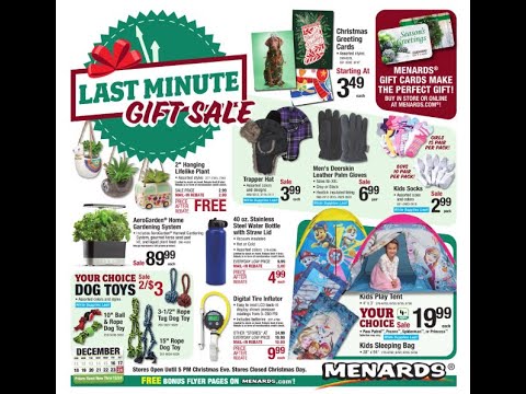 Menards Last Minute Gift Sale Ad Deals & Free After Mail-In Rebates 12.16.2022-12.24.2022