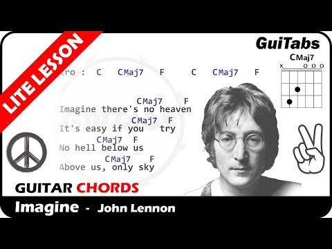 IMAGINE ✌ - John Lennon 👓 ( Lyrics and GuiTar Chords ) 🎸