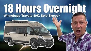 Winnebago Travato 59K Solo Traveler Overnight Experience, MODS for SINGLE BED