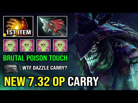 DAZZLE CARRY IS BACK 1st Item Midas Insane Poison Touch DPS Counter Everyone Dota 2