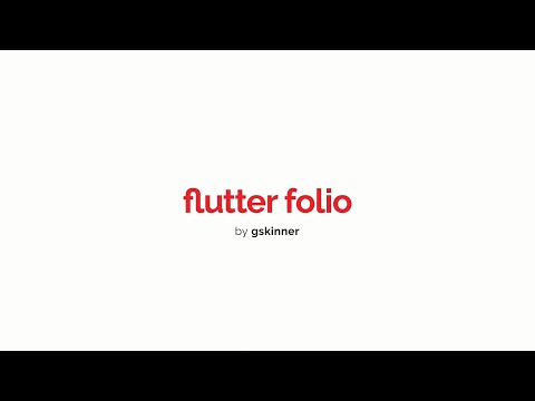 Flutter Folio Video