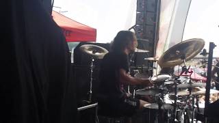 Battlecross - Forced Fed Lies live (Kevin Talley drum cam) @ Mayhem Fest Bangor, ME 7/17/13