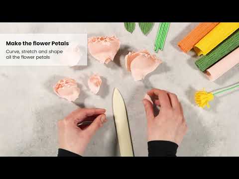 How to make a DIY peony paper flower from crepe paper