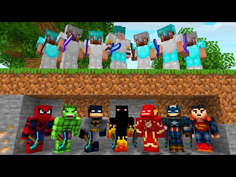 SUPER HERO Speedrunner VS Hunter in Minecraft