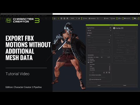 Character Creator 3 Tutorial - Export FBX Motions without Additional Mesh Data