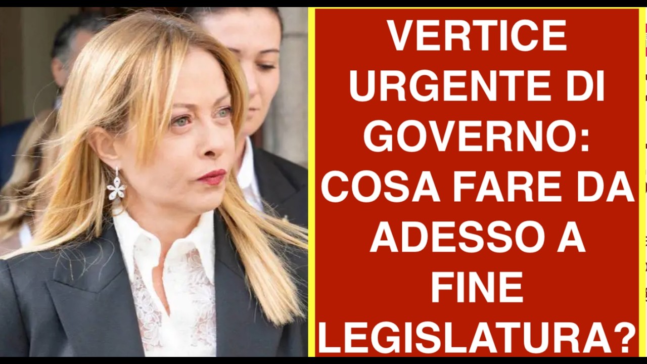 VERTICE URGENTE DI GOVERNO: COSA FARE DA ADESSO A FINE LEGISLATURA?