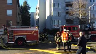 preview picture of video 'Fire on Meridian Avenue North in Seattle January 13, 2015'