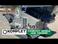 Komplet K-JC 503 Compact Mobile Jaw Crusher Used For Processing Materials On-Site