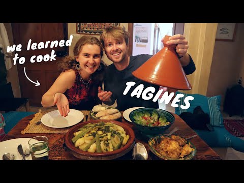 LEARNING TO COOK MOROCCAN FOOD | A LOCAL TAUGHT US | Vegetable & Chicken Tagine + Moroccan Salad