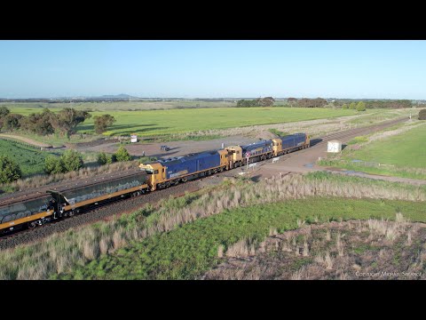 2CM6 Pacific National Grain Train Departing Gheringhap (17/10/2022) - PoathTV Australian Railways