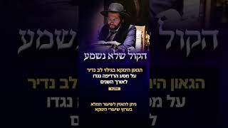 הקול שלא נשמע  - תקציר מתוך הקטע המלא בערוץ @TheYanukaRavShlomoYehuda