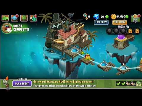 Plants vs Zombies 2 Pirate seas day 26 Without upgraded plants