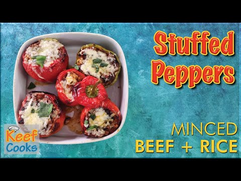 Stuffed Peppers with Minced Beef and Rice