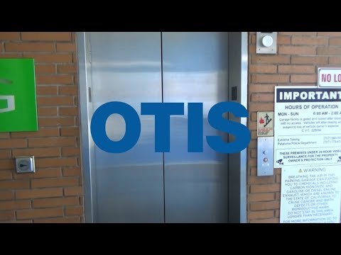 Pieces Of Crap! Junky OTIS Hydraulic Elevators-1st St Parking Garage-Petaluma, CA