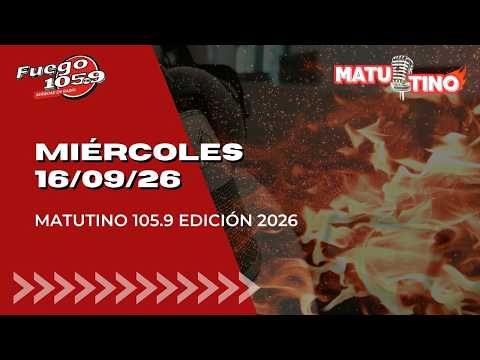 Miércoles 16/09 Comenzamos este dia  cargados de info y novedades. Dejanos tu mensaje #matutinofuego