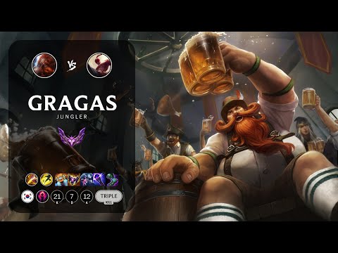 Gragas Jungle vs Lee Sin - KR Master Patch 13.5