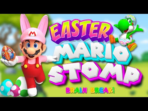 Easter Mario Stomp | Spring Brain Break | Spring Freeze Dance | Just Dance | Jump Challenger Mario