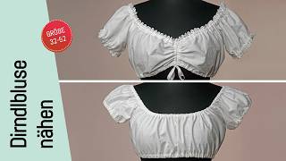 Dirndlbluse Susal Nähanleitung zum Schnittmuster von Maker Mauz Sewing